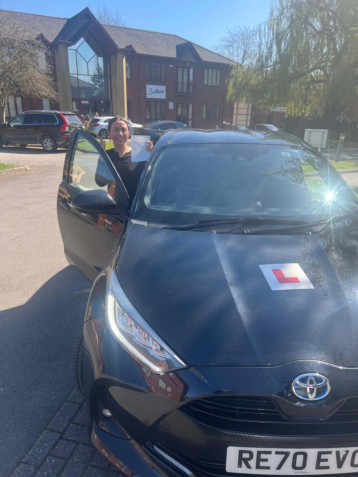 Student with pass certificate