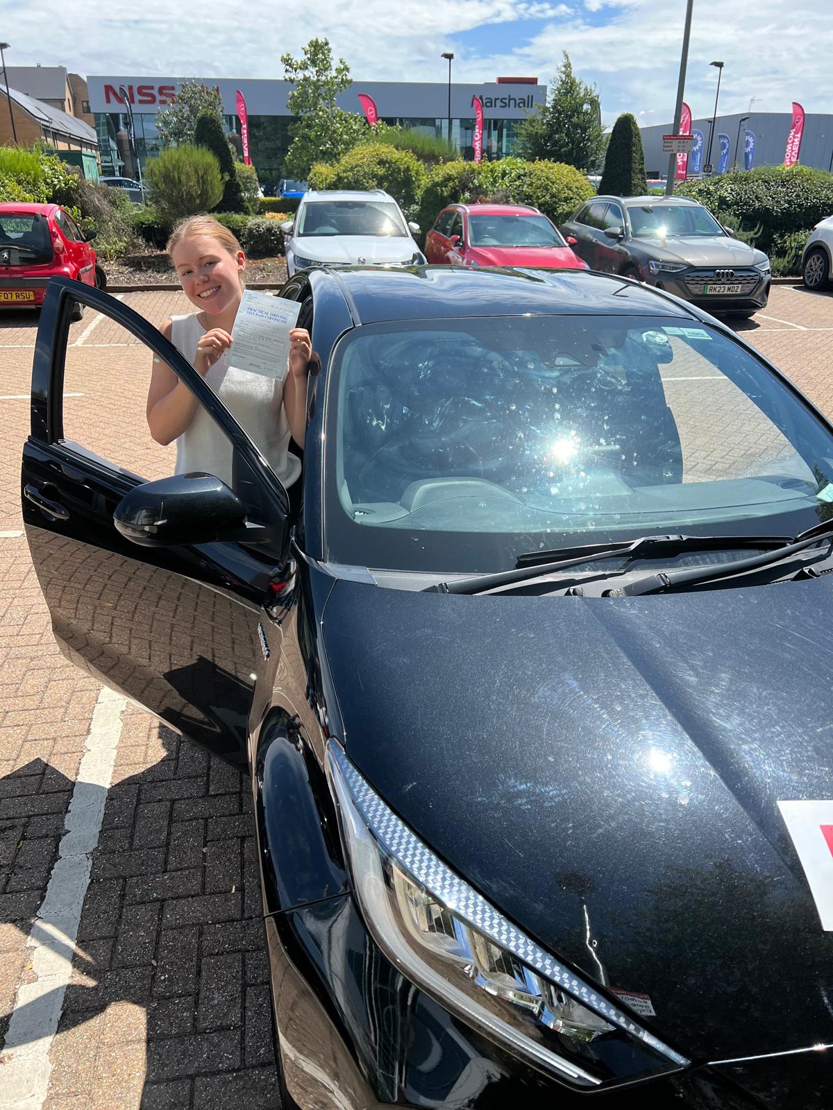 Happy student celebrating pass