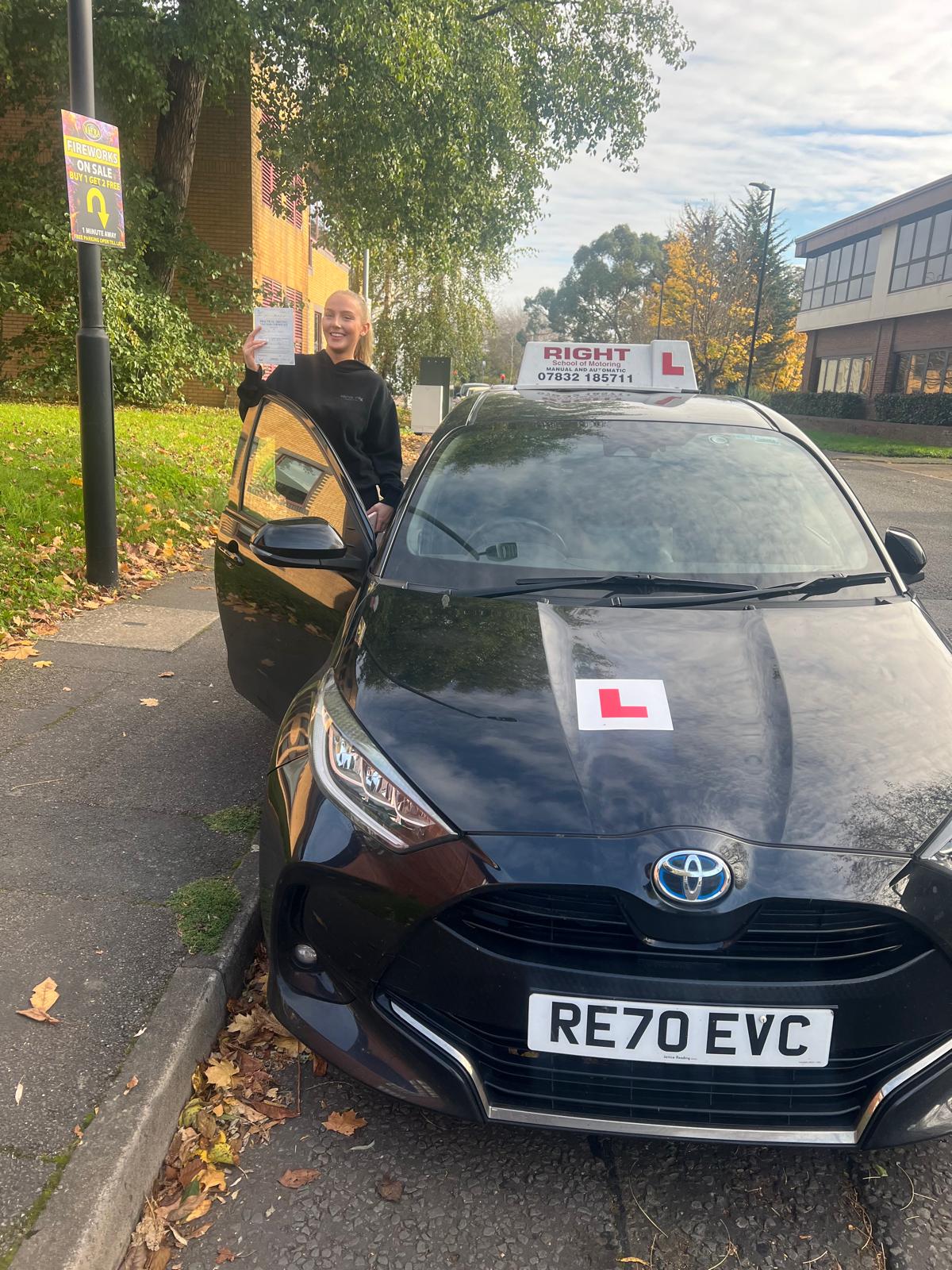 Another successful student with pass certificate